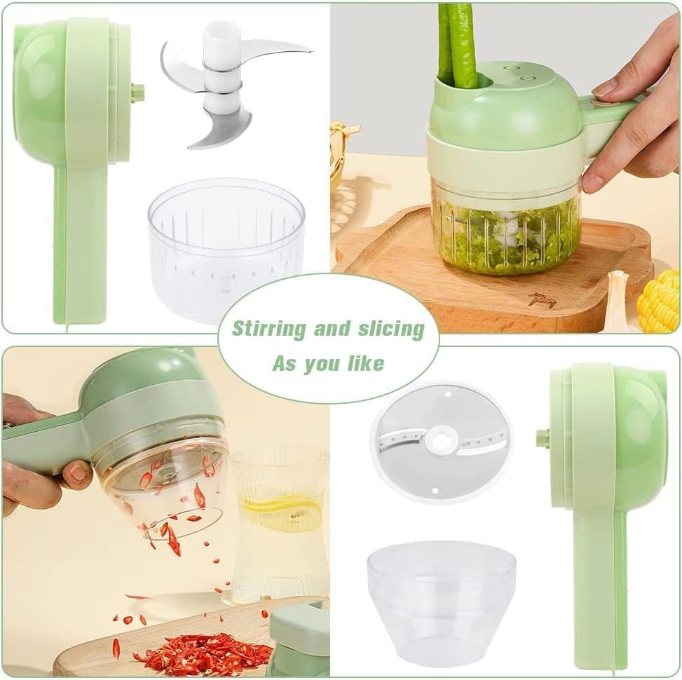 ChopMate™ – 4-in-1 Portable Electric Vegetable Cutter