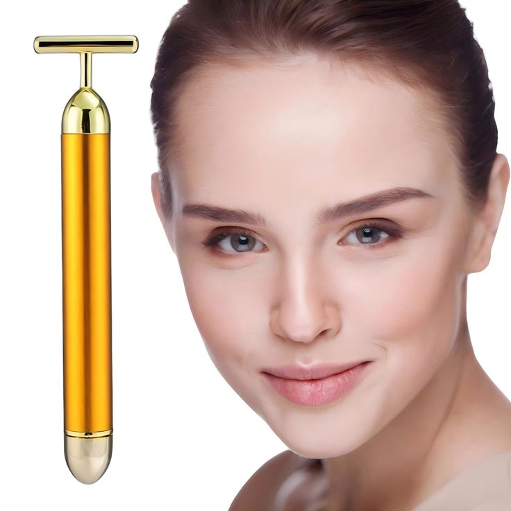24K Gold Energy Beauty Bar | Micro-Vibration Facial Massage Roller